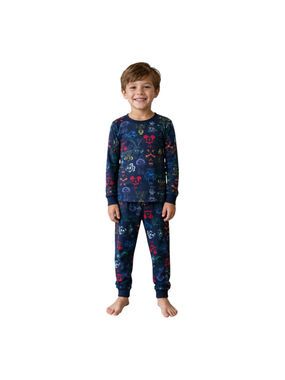 Disney 100 Hanna Andersson Organic Cotton Pajama Set Boys Size 5 Blue Character